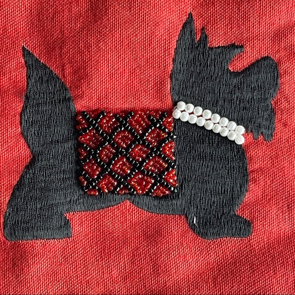 Scottie Throw Pillow Cover with nice details - Picture 2 of 13